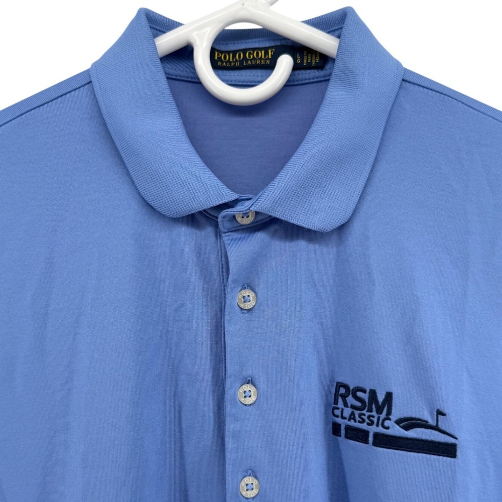 Polo Golf Ralph Lauren‎ RSM Classic Blue Pima Cotton Polo Shirt Womens Large